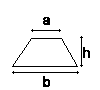 trapecio a, b, h