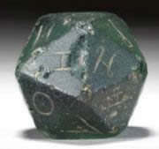 Dado de vidrio romano de 20 caras, icosaedro