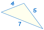 triángulo 4,5,7