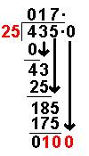 división paso 17