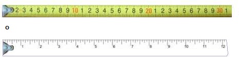 cinta métrica y regla