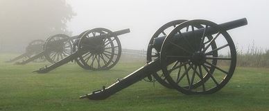 Old-fashioned metal cannon