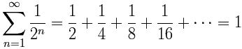 Suma de 1/2^n