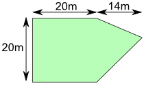 área de una zona verde