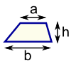 trapecio a, b, h